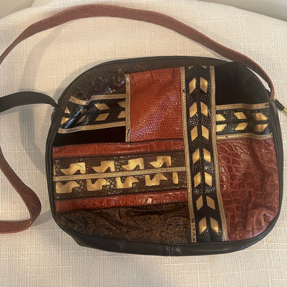 Sharif Patchwork Leather Crossbody Bag